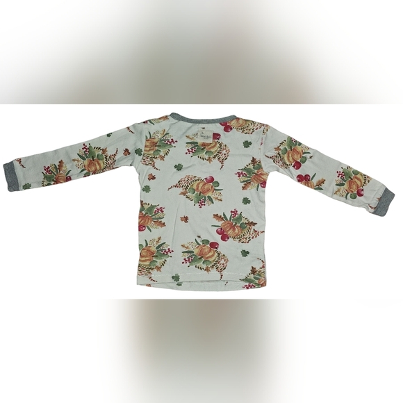 Burt's Bees Kids Boy Girl Thanksgiving Celebration Organic 2pc PJ Set Sz 4T - Picture 11 of 16